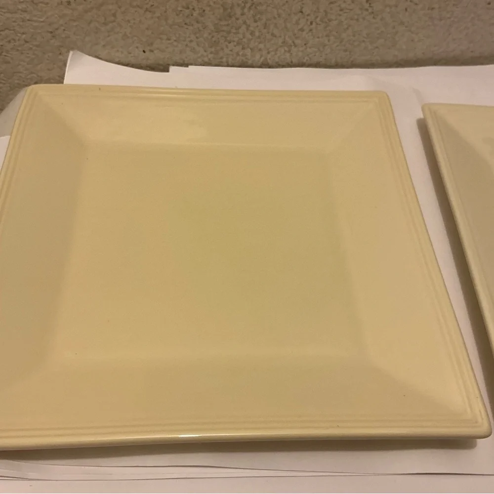 Williams Sonoma Cream Hudson  square plates 11